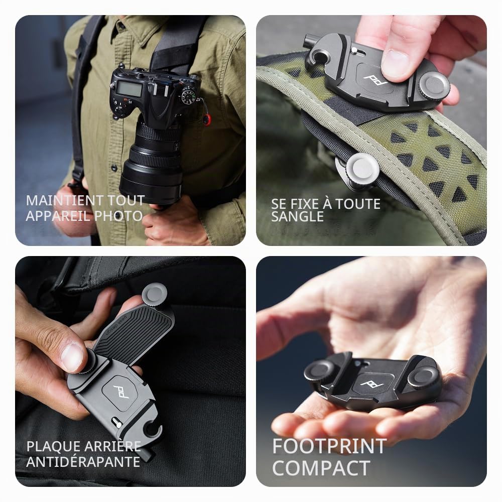 Peak Design Capture Support pour Appareil Photo V3. Noir (CP-BK-3) | Provenance France. Emballage securisé. Livré avec Facture dont TVA.