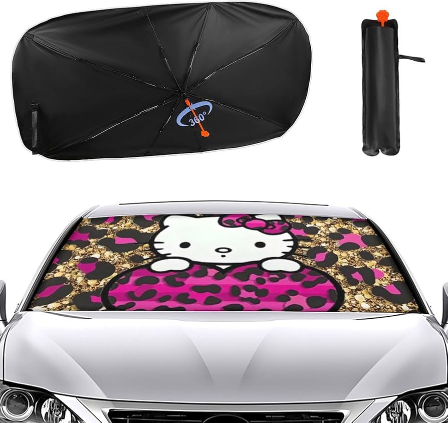 Amazon | ハローキティ (2) 車用 サンシェード 傘型 折り畳み式