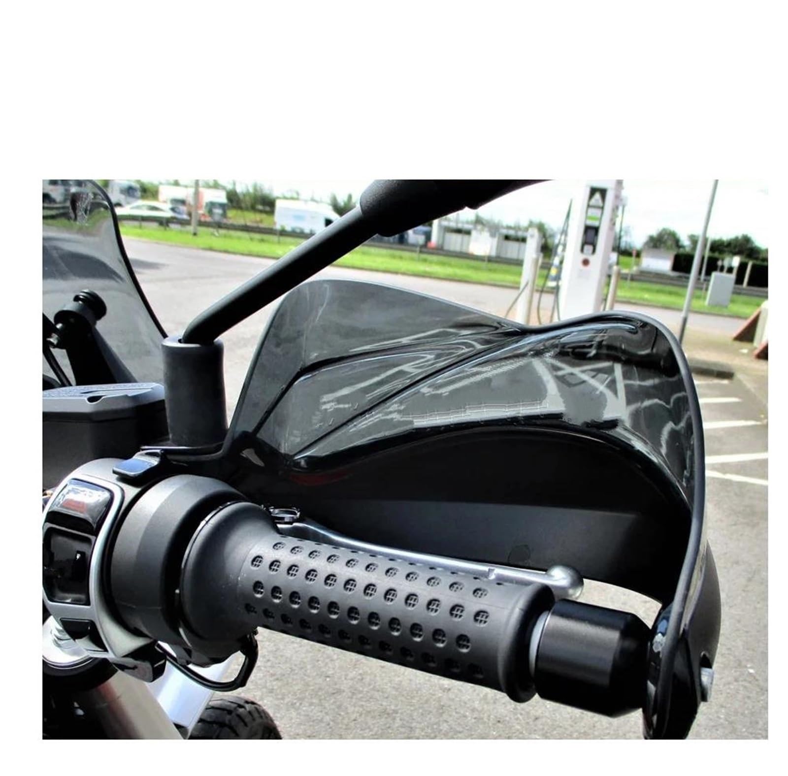 Paramani Antivento Per Moto Guzzi V85TT 2019-2023, Protezione Manubrio Fumo