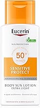 Eucerin Sensitive Protect Body Sun Lotion Extra Light SPF 50+ 150ml, 50+ Sun Cream with UVA/UVB Filters, Lightweight Texture 50+ Sun Protection Suitable for All Skin Types