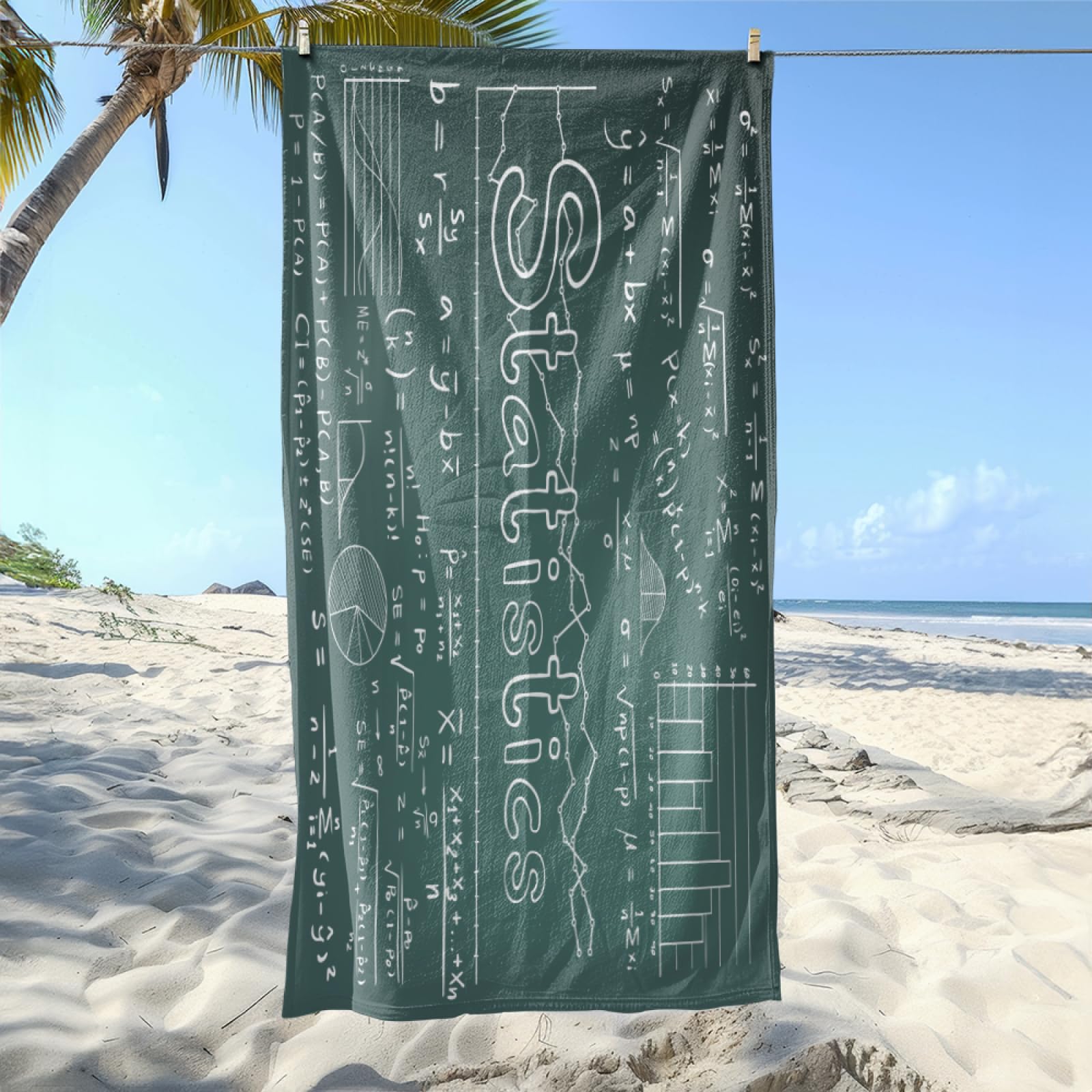 Tapis de Plage XXL Anti Sable Lettre Géométrie Serviette Piscine Adulte,Natte De Plage Pliable, Voyage Accessoires De Plage Camping,Serviette de Bain Personnalisée