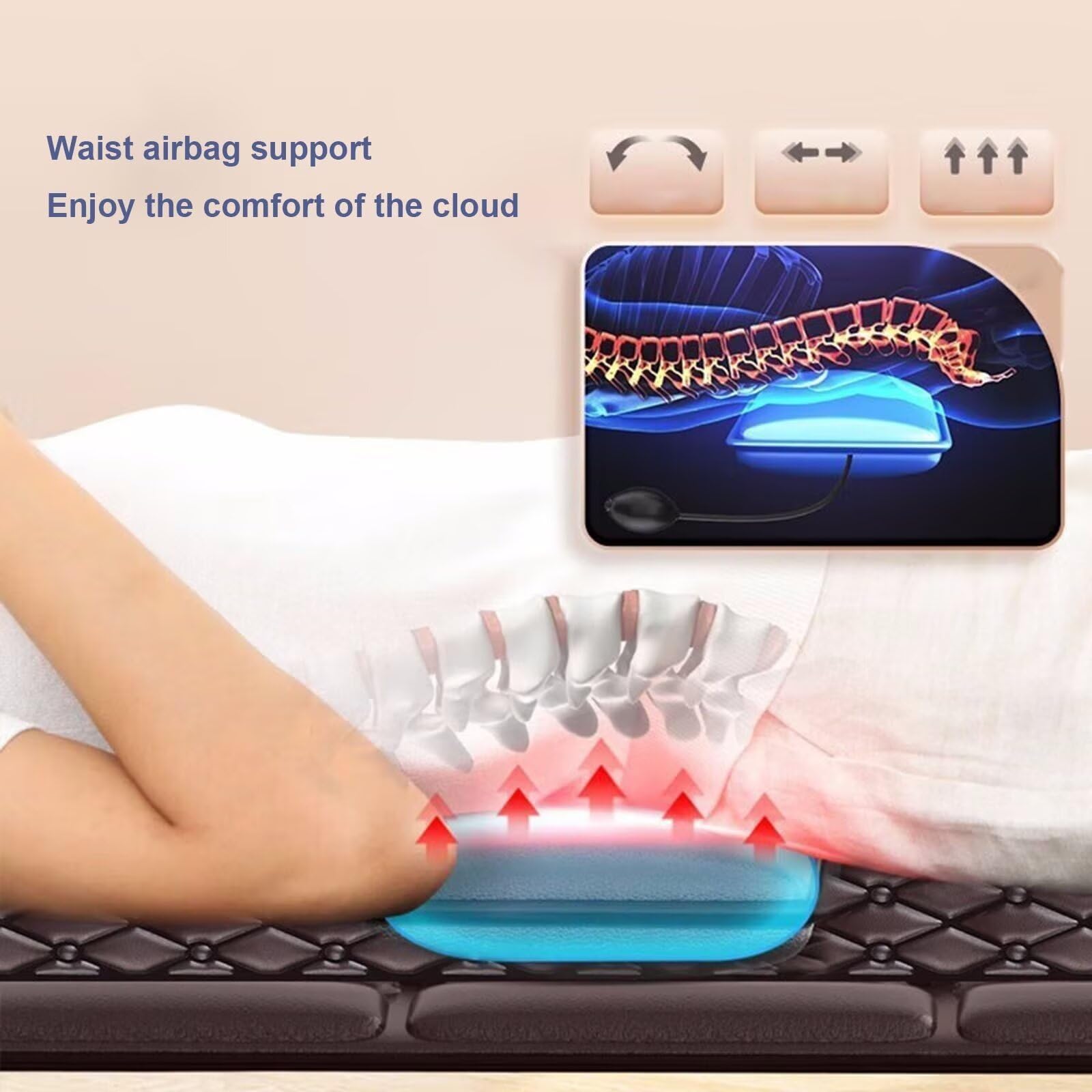 Alfombrilla De Masaje De Cuerpo Completo, Colchoneta De Masaje Vibratorio | Colchón de masaje corporal multifuncional y ajustable para espalda, cuello, piernas y pies; ideal para el hogar o la oficina.