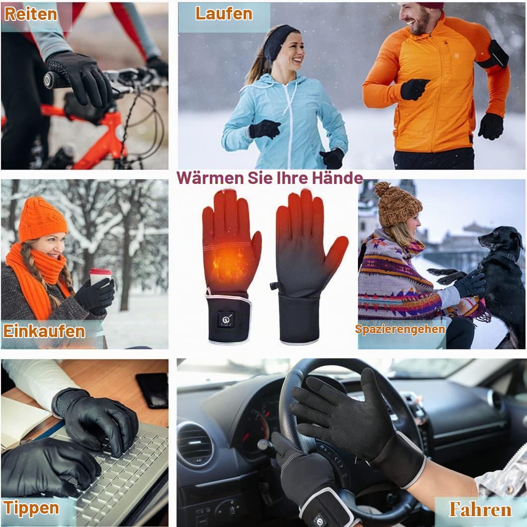 BARCHI HEAT Laufhandschuhe Herren Damen, Kühlung Vollfinger Ice Silk Arbeitshandschuhe mit Palm Anti-Rutsch Sonnenschutz zum Radfahren Wandern Fahren Outdoor Sport