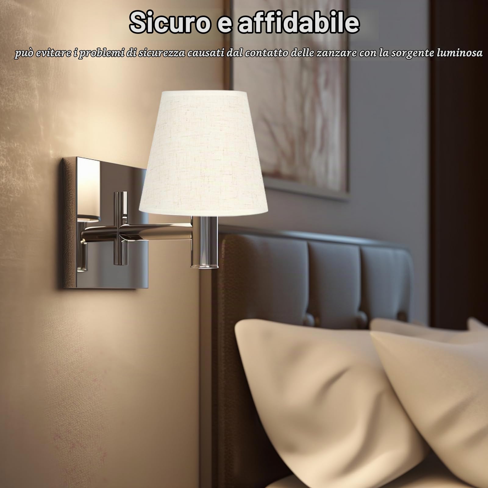 6 Pezzi Paralumi in tessuto con Clip, Clip On Lampadario Paralumi per Candela Lampadario di Cristallo, 3,5 x 5,2 x 5,5 pollici