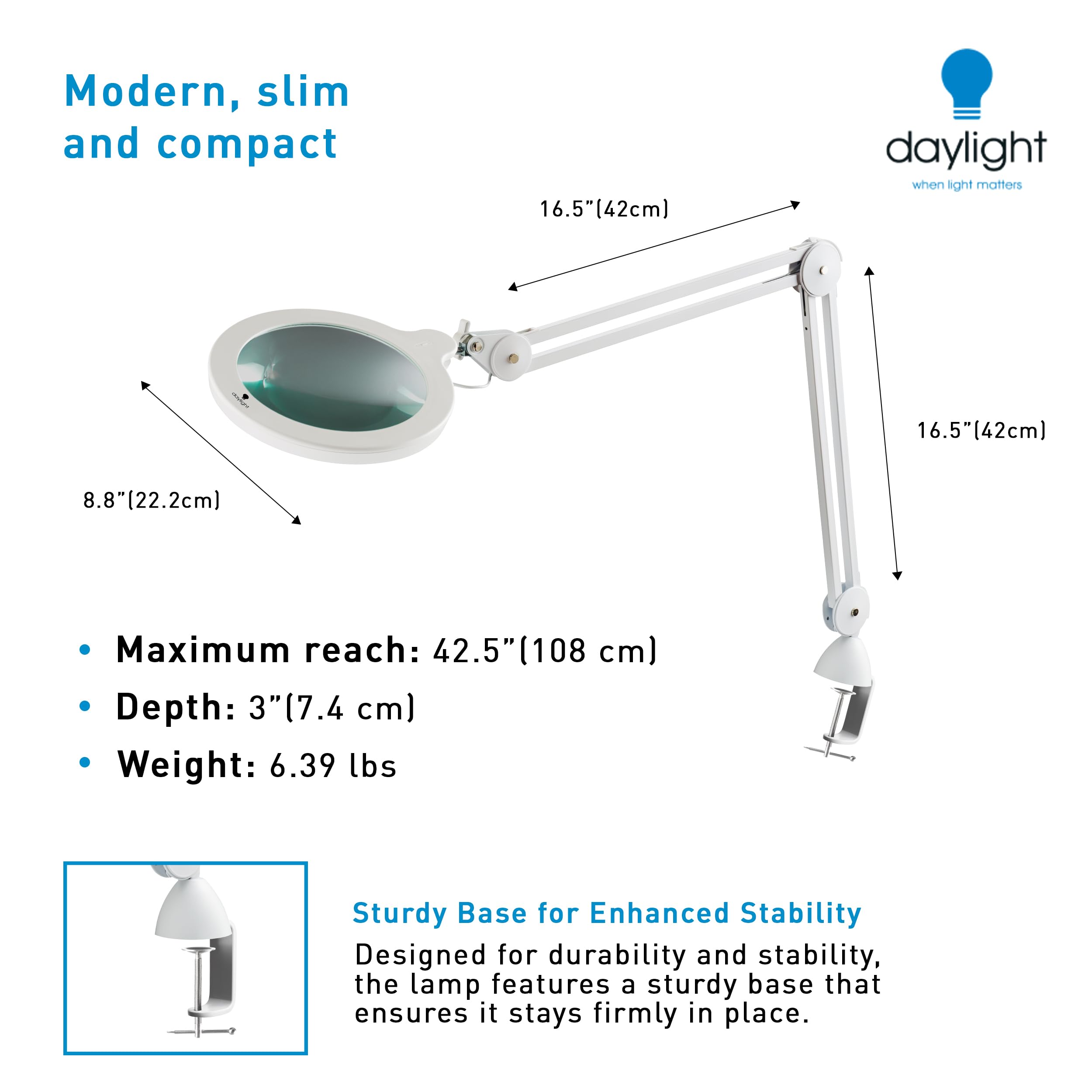 daylight MAG XL EN1300 1,75x Lámpara de aumento