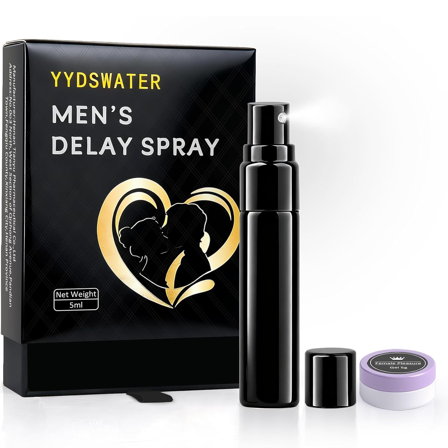 Men's Delay Spray with Natural Plant Extracts - Desensitizing Spray to Help Last Longer & Maintain Sensation - For Extended Intimacy, For External Use - 0.17 Fl Oz (5ml)