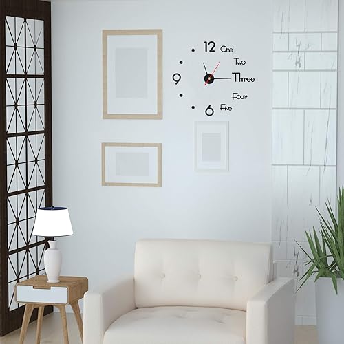 Miniatura 4 de Fowecelt Reloj de pared de 10 a 20 pulgadas, sin marco, silencioso, sin tictac, moderno, funciona con pilas, funciona con pilas, para sala de estar,