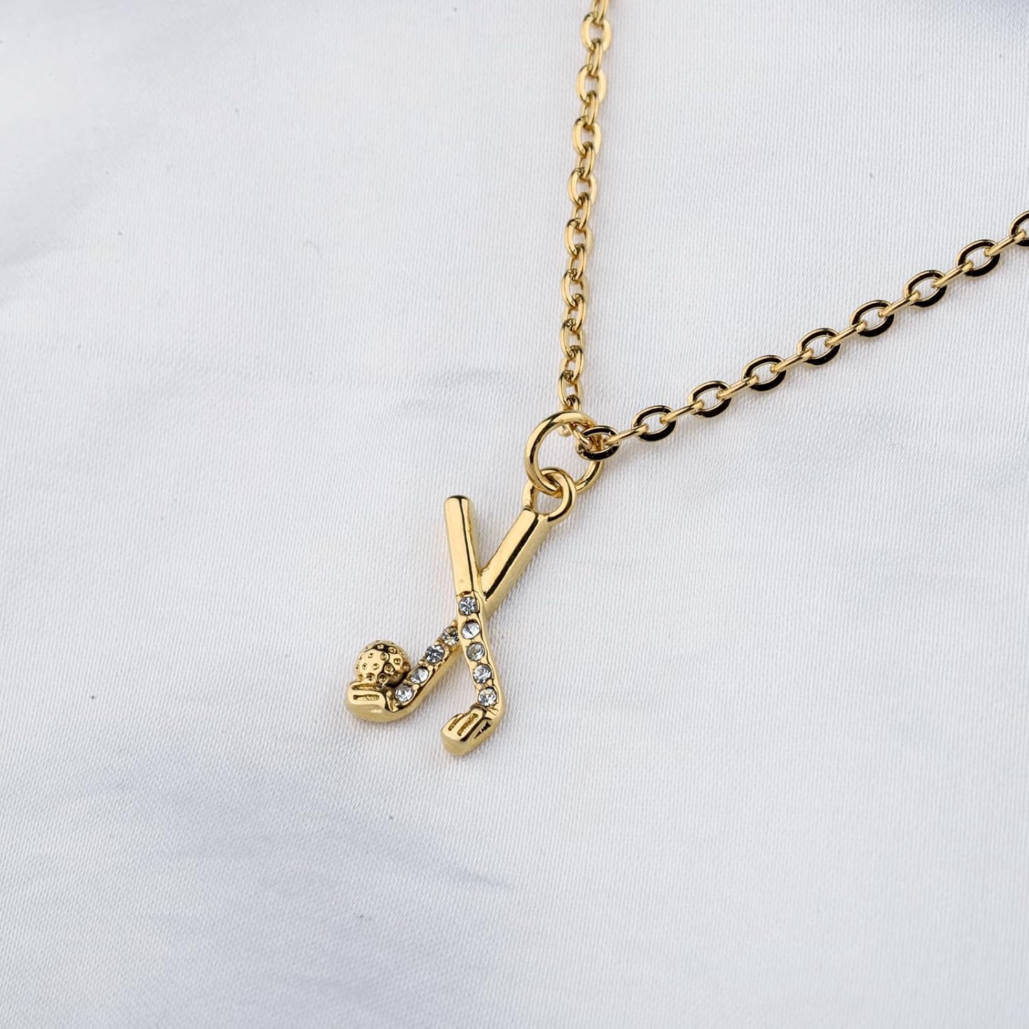 UJIMS Golf Necklace for Women Golf Player Gifts Golf Club Jewelry Golf Gifts for Golfers Golf Lover Golf Team Coach Gift (GoldGolfNecklace) - Image 5