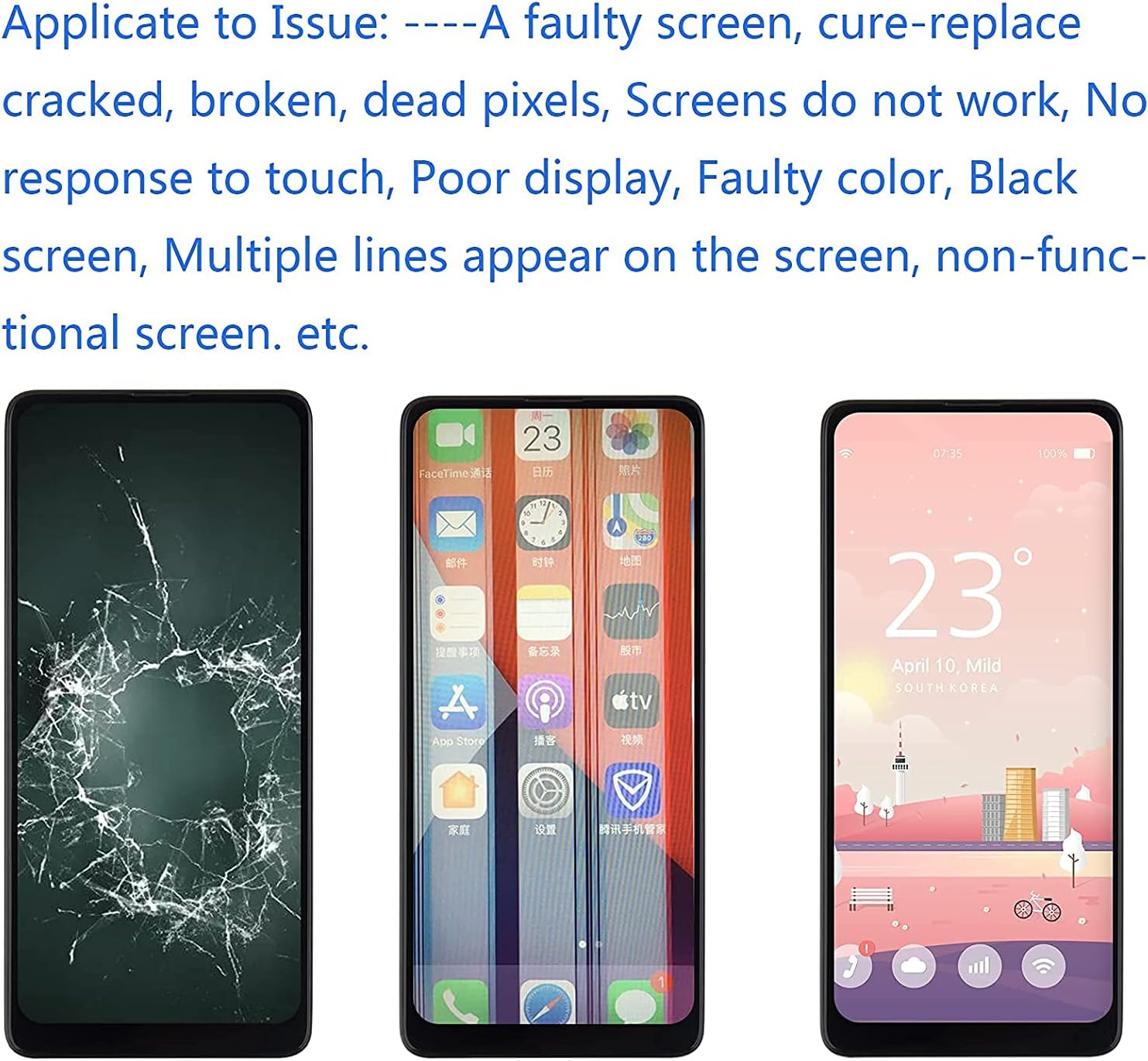 Free Shipping Over $50 Screen Replacement Suitable for Samsung Galaxy Tab A 10.1 2019 T510 LCD Display Touch Screen Digitizer Assembly with 1 Screen Protector and Tools (Black)