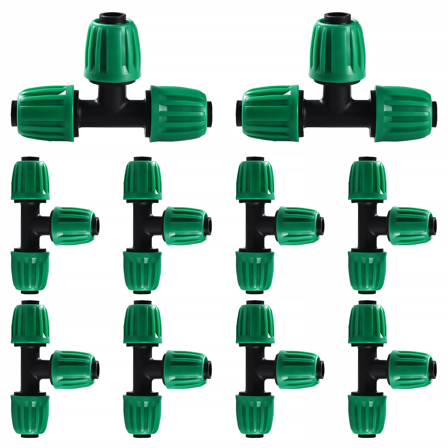 VooGenzek 10 Piezas Accesorios de Riego Tapones de Extremo para Tubos 16mm, Adaptador de Riego por Goteo, Conectores de Púas de Manguera para Sistemas de Riego, para Césped, Jardín (Negro) — view 25