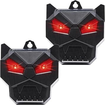 Predator Lights for Chicken coop,Solar Predator Deterrent Flashing Lights,Night Guard Predator Light Suitable for Yard and Chicken Coop to Stop Coyote Fox Raccoon Skunk Black, 2