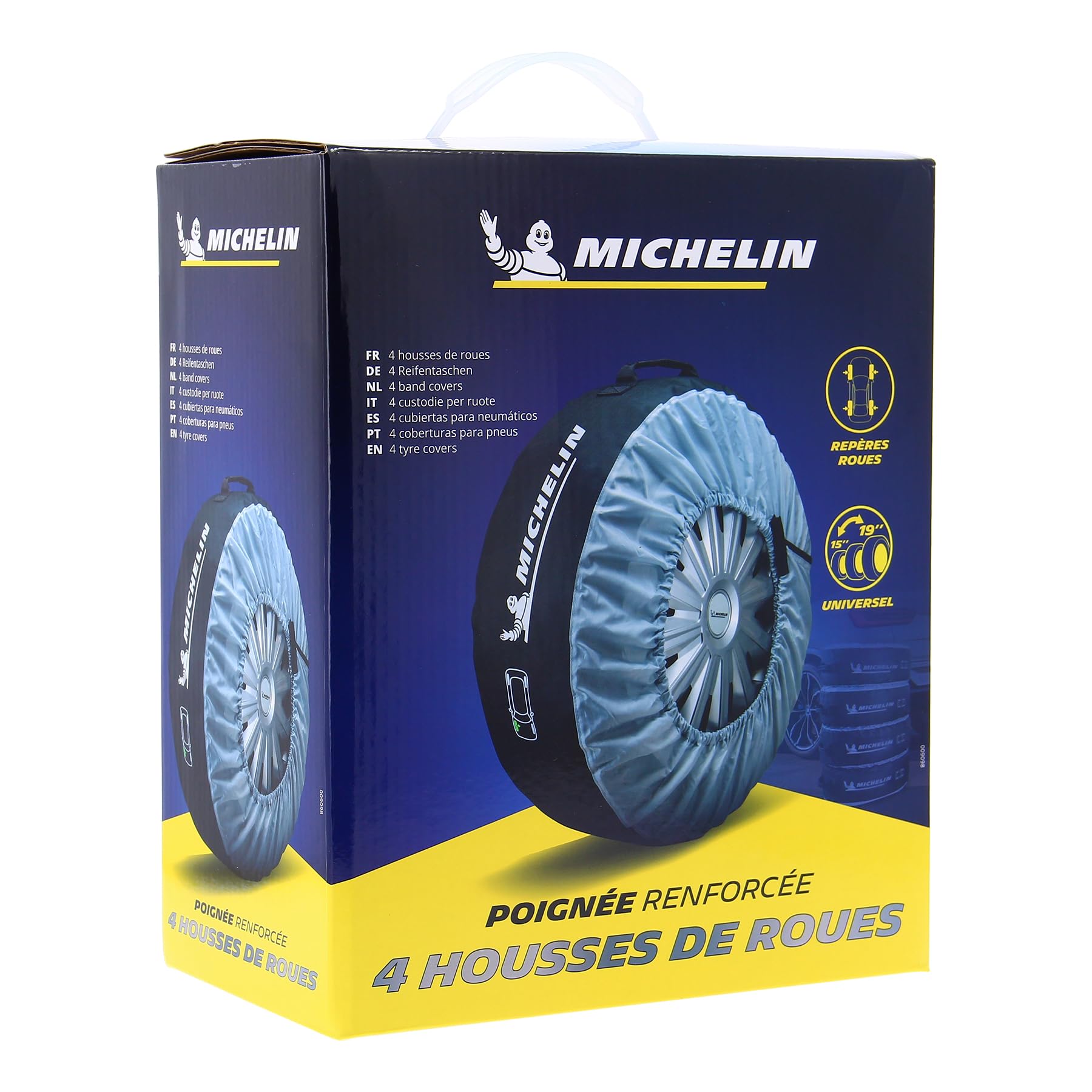 Michelin 9098 Fodere borsa copriruota/pneumatico, Set da 4