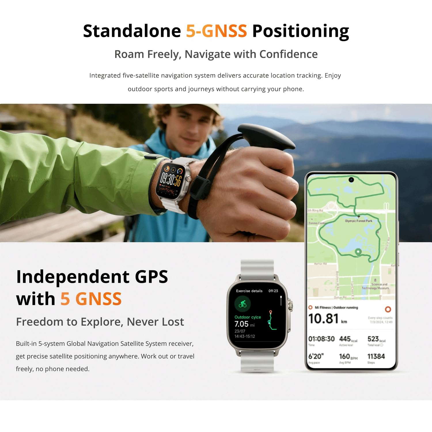 realme Watch 5, Pantalla AMOLED de 5 cm (1,97 Pulgadas), Resistencia al Agua y al Polvo IP68, Interfaz de Usuario con diseño Superior, Negro