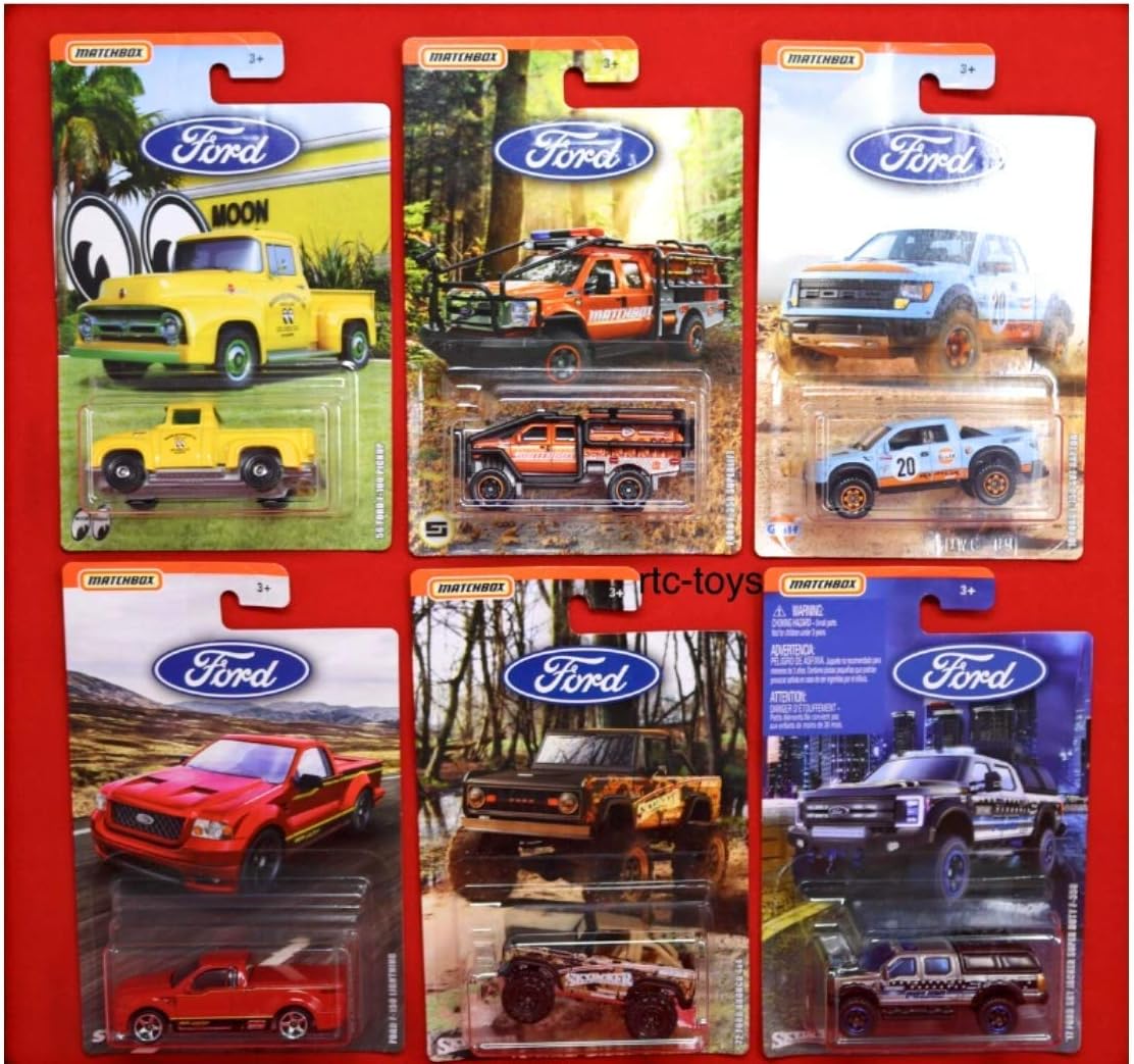 Matchbox Ford Trucks 2019 Series Complete Set of 6 Diecast Trucks