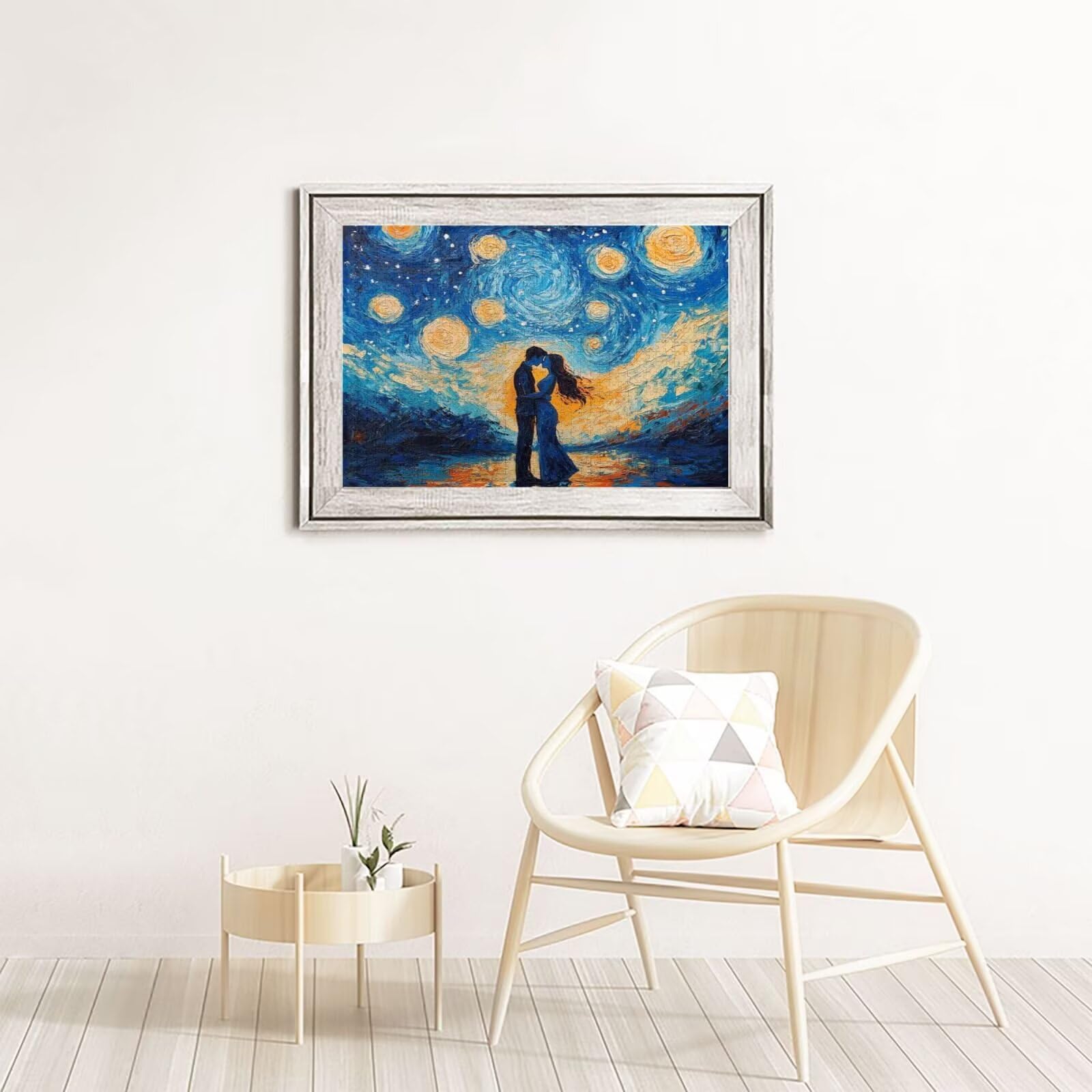 Abstrait Puzzle 1000 Pieces Couple Puzzle Adulte Design Exclusif,Découpe Laser de Précision,Activité Familiale Anti-Stress,Décoration Murale Cadeau Homme pour PuzzleAmateurs d'art 50x75cm-z517