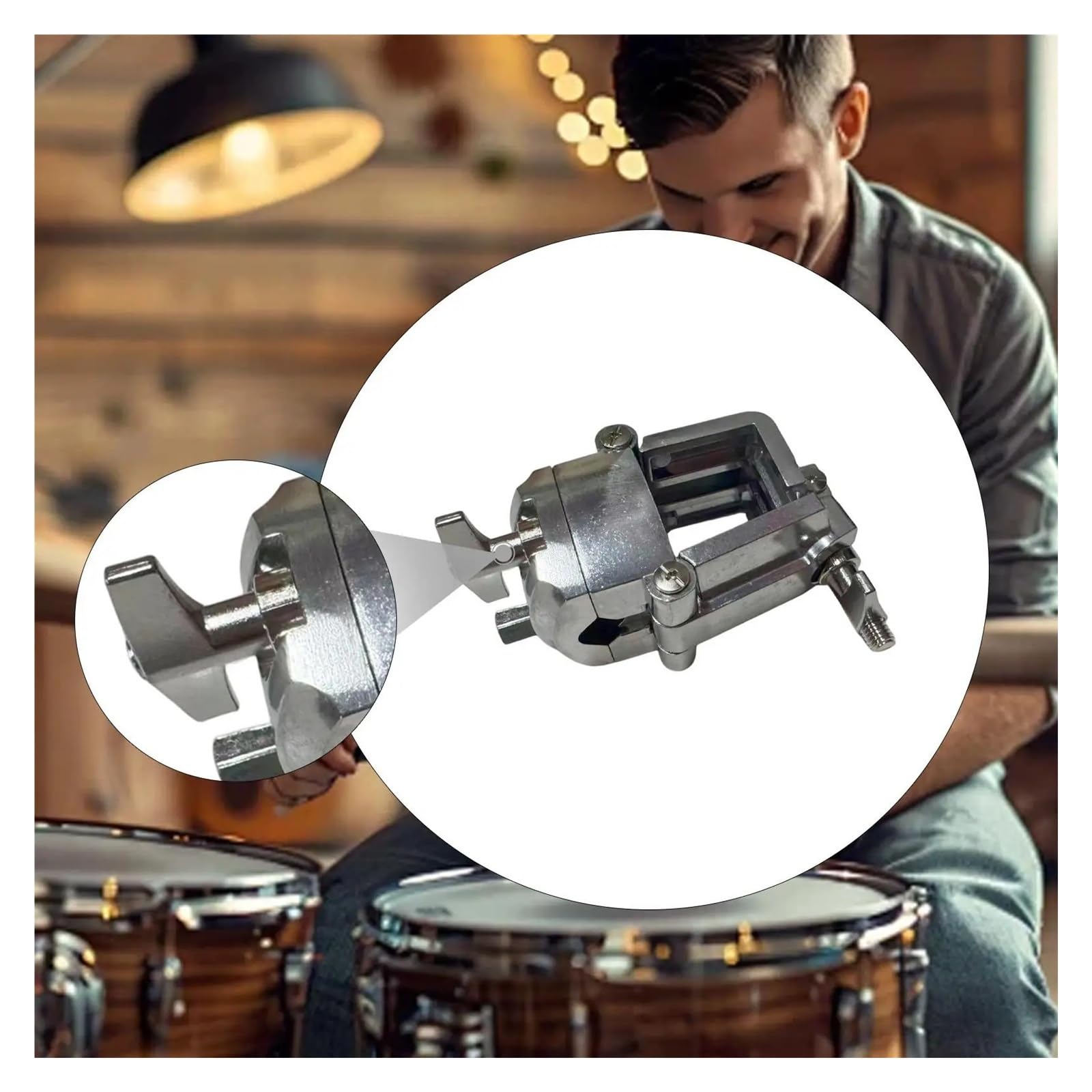 Pince de support de batterie multifonctionnelle antidérapante, accessoire en alliage de Zinc, matériel for batterie acoustique