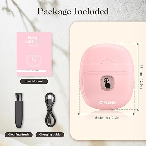 Miniatura 9 de Cortaúñas eléctrico, cortaúñas automático con 2 velocidades, cortaúñas recargable con luz, cortaúñas eléctrico, lima de uñas, recortadora de uñas,