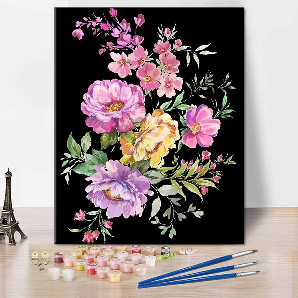 TISHIRON Pittura Con I Numeri Per Adulti – Kit Tradizionale Pakistani Su Tela 40x50 Cm, Colori Acrilici E Pennelli Inclusi, Fai Da Te - 3