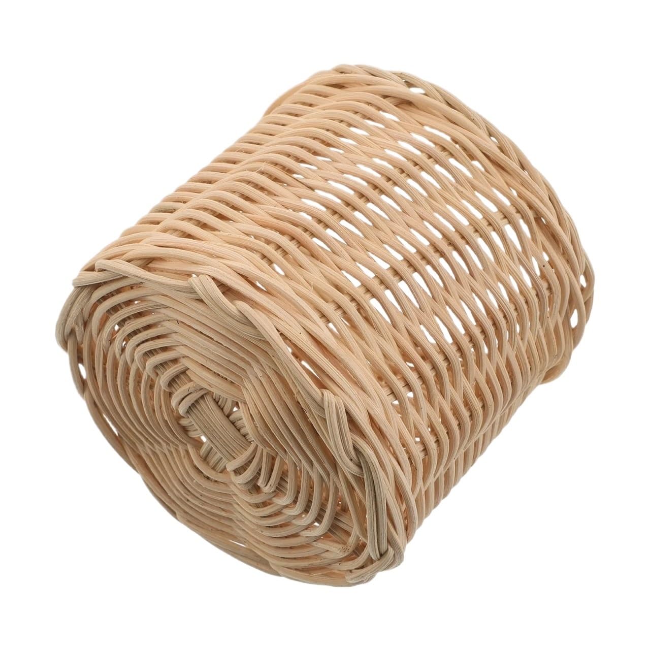 ZNJAMN 1pcs Rattan Handwoven Desktop Storage Basket Decorative Organizer Pen Pencil Holder Makeup Brush Box Multifunctional Tabletop for pens