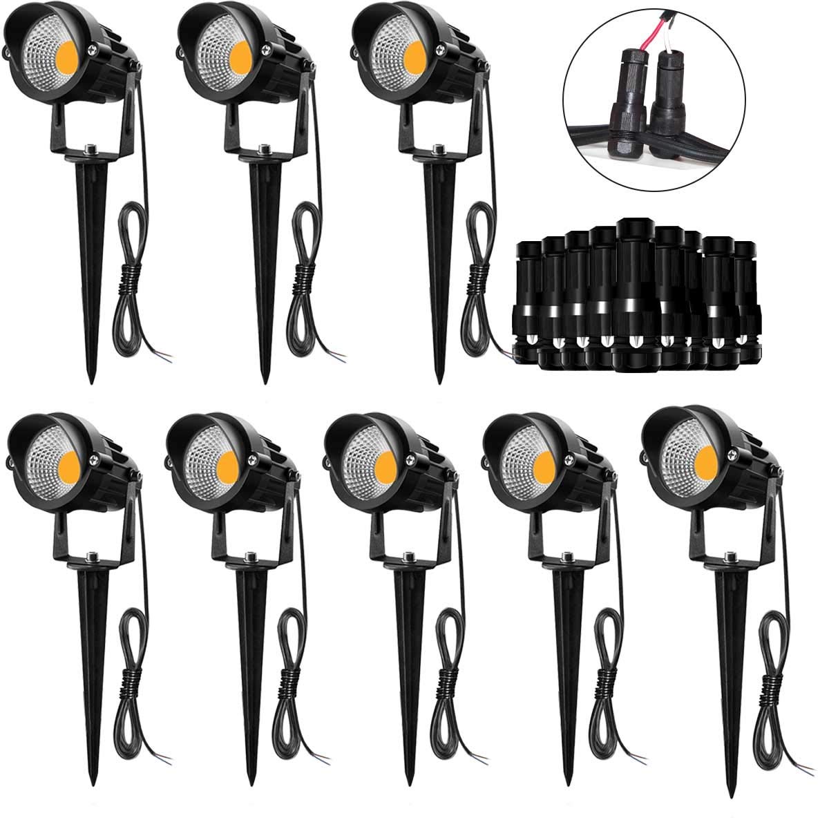 Buy Hypergiant 8 Pack 7W LED Landscape Lighting with Connectors 12V 24V