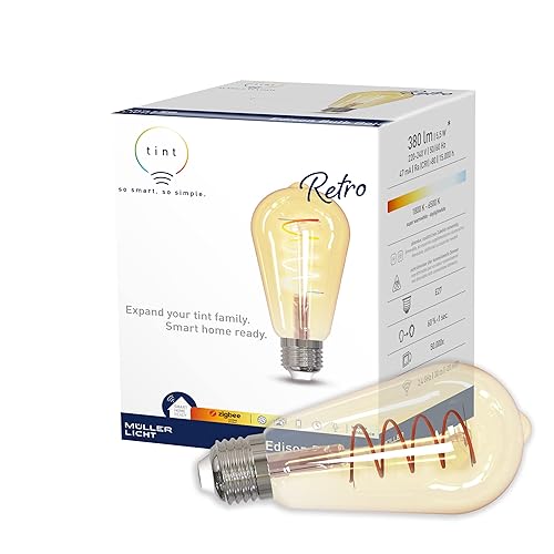 Müller-Licht tint Retro-Ambiance E27 LED – Zigbee, 1800–6500 K, dimmbar