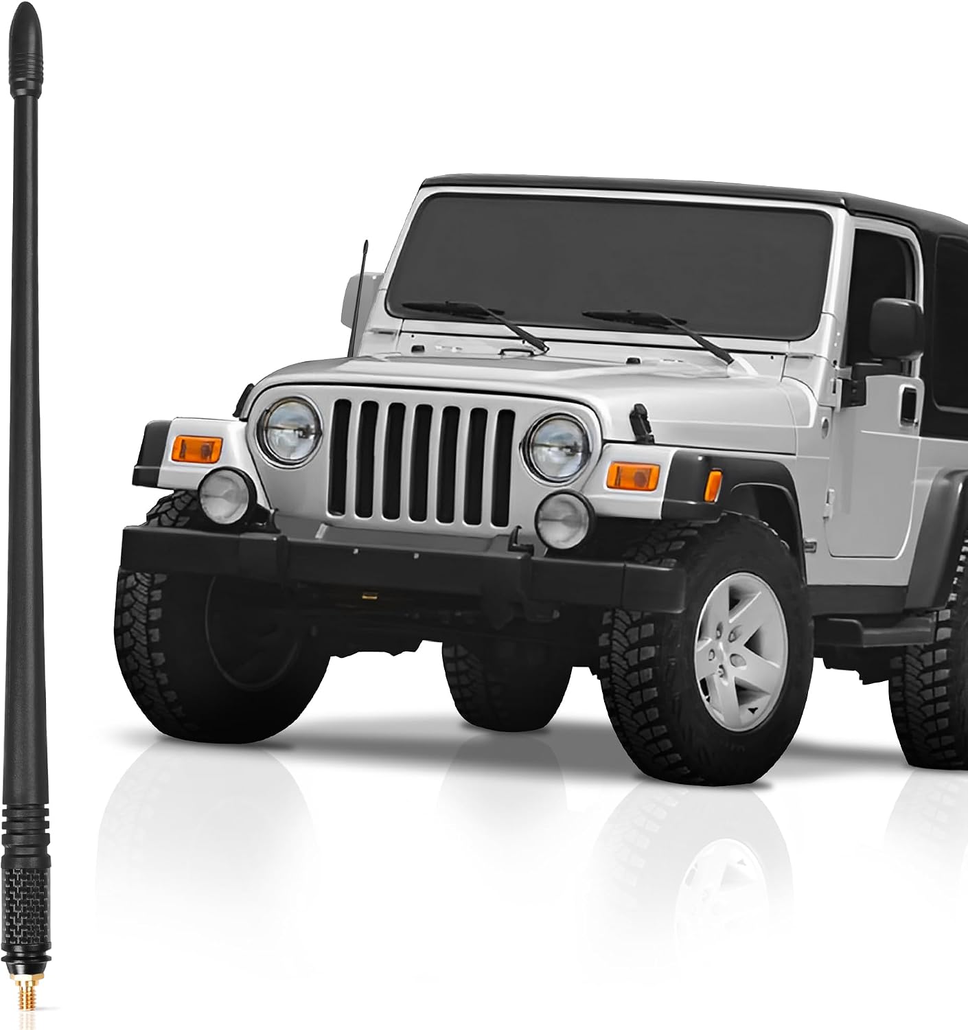 13 Inch Antenna for 1997-2006 Jeep Wrangler TJ Highly Canductive Copper Internal Core Antenna Perfect Replacement Car Accessories Fit Jeep Wrangler Accessories