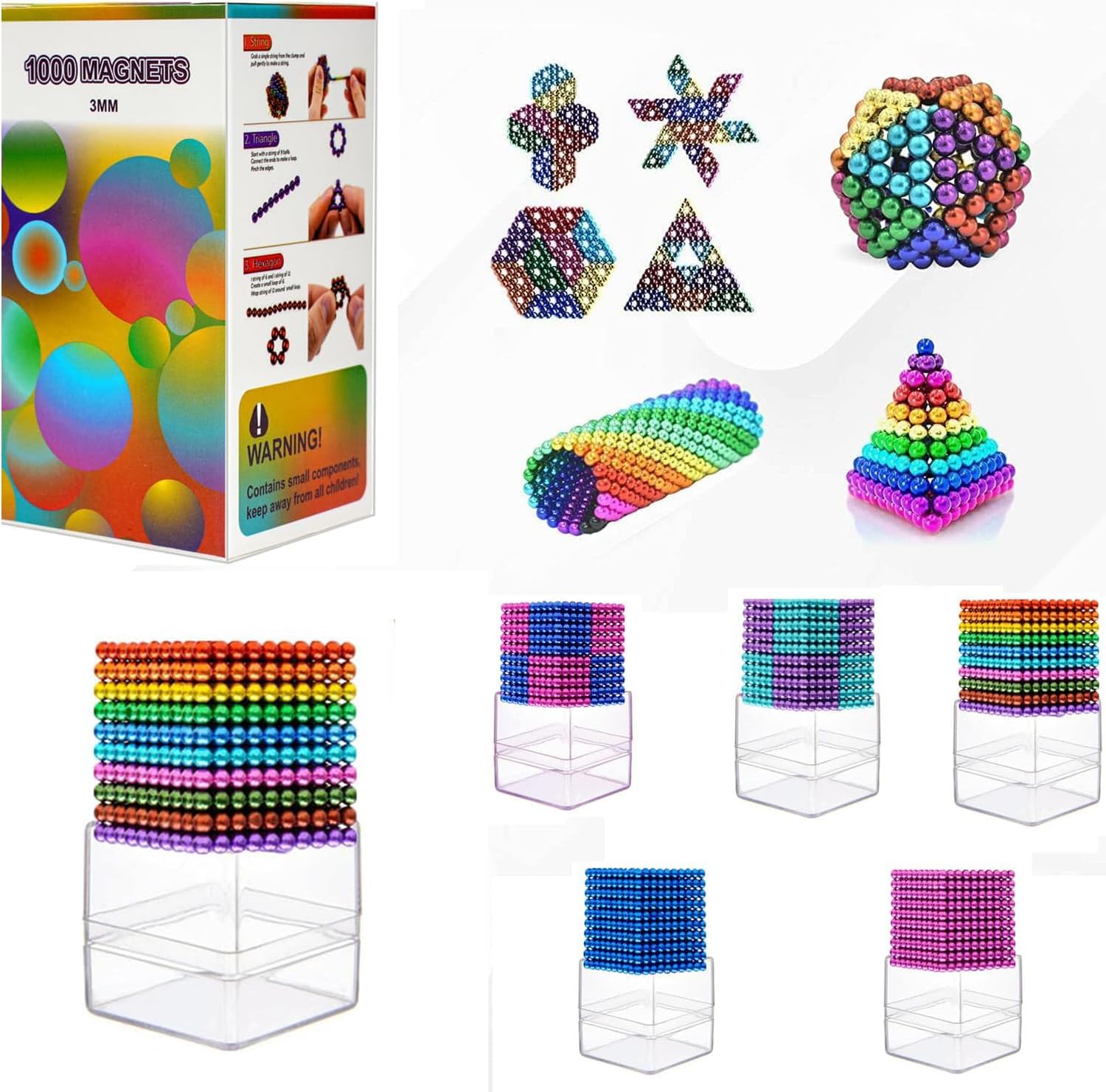 𝙈𝙖𝙜𝙣𝙚𝙩𝙞𝙘-Balls for Adults, [1001pcs!] 𝙈𝙖𝙜𝙣𝙚𝙩𝙞𝙘 Balls Putty,Beads Slime with Fidget Toy Stress Reliever Puddy for Birthday Gifts 18+