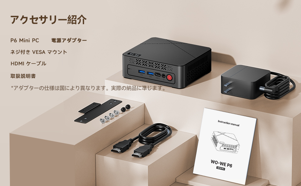 Amazon.co.jp: wo-we P6 Lite ミニPC AMD Ryzen 5 3500U (最大3.7GHz/4