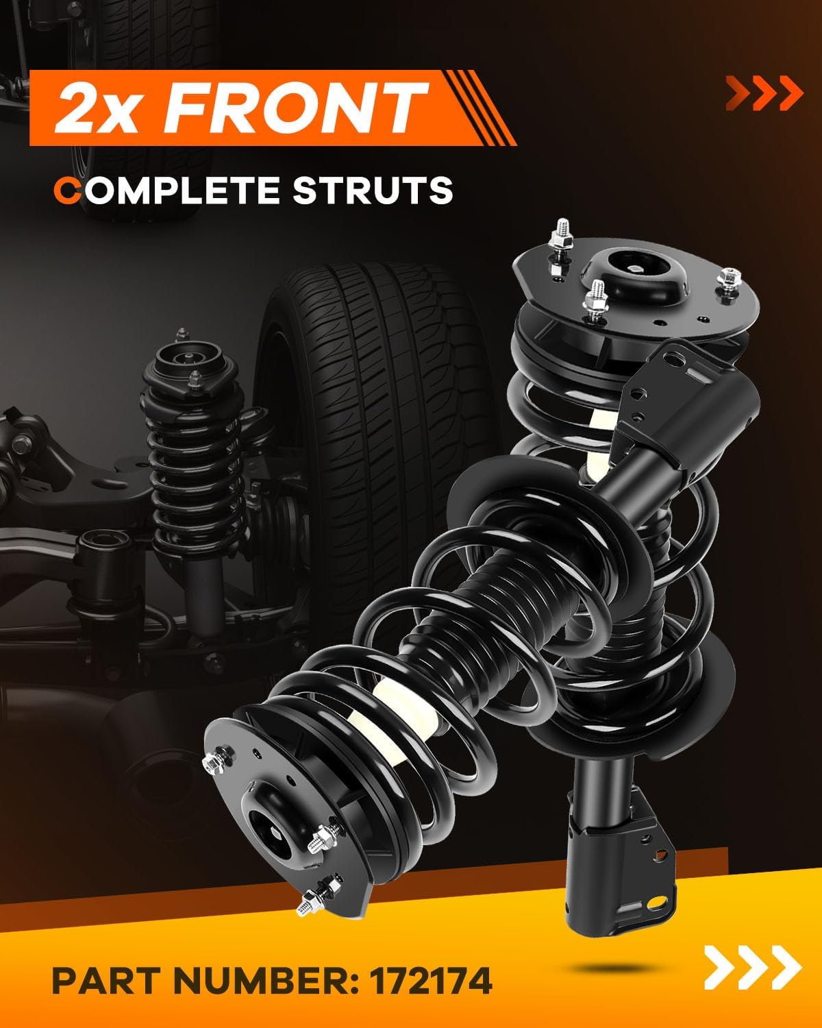 Front Spring Strut Assembly,OCPTY Complete Struts Shocks for 172174 for 1999-2005 for Chevrolet Cavalier, 1999-2005 for Pontiac Sunfire Replace Struts