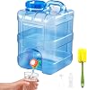 Water Container with Tap, Portable BPA-Free Water Storage Tank Carrier with Tap, for Camping, Outdoor, RV Van & Home Emergency Use