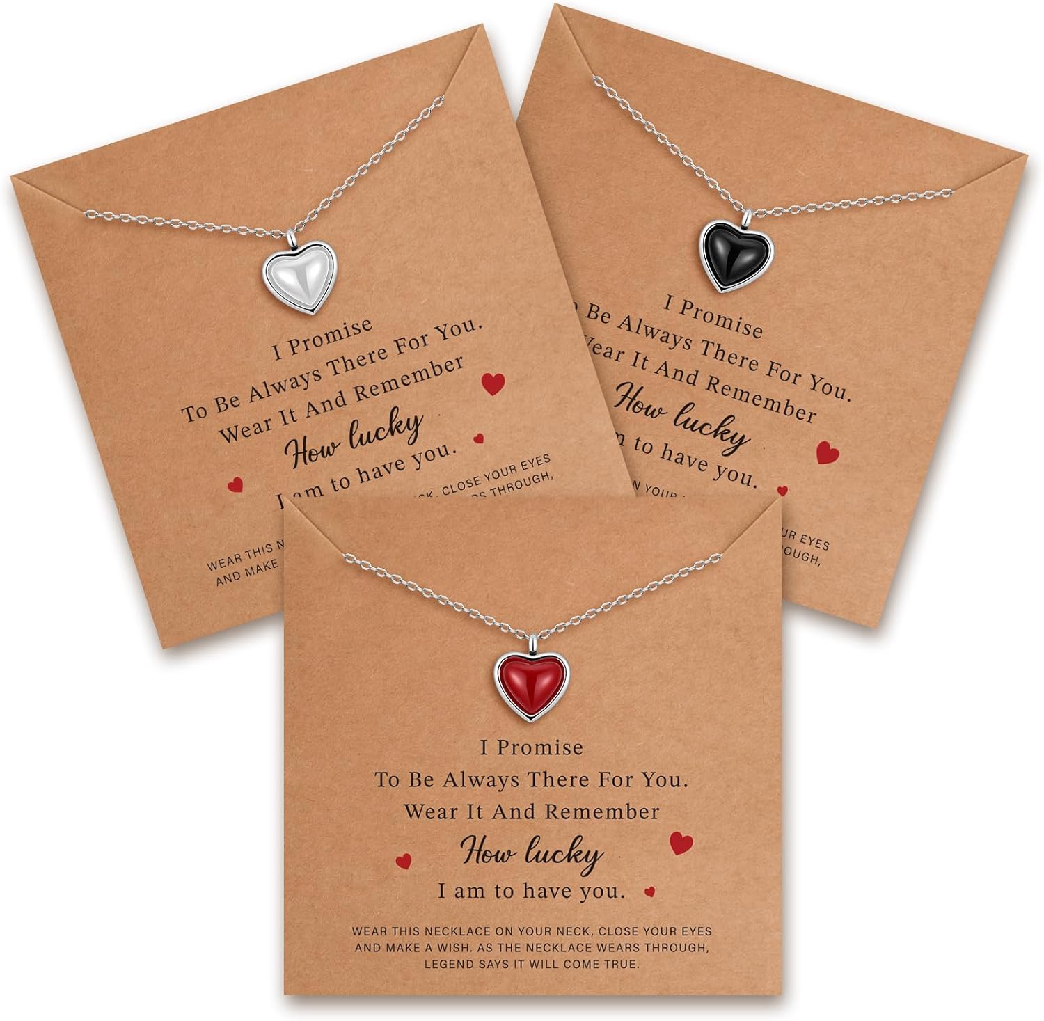 Tondiamo 3 Set Valentine's Day Best Friends Gifts Galentines Friendship Necklace Matching BFF Necklace Set 2 3 Heart Friendship Gifts for Women Sister Teens BFF