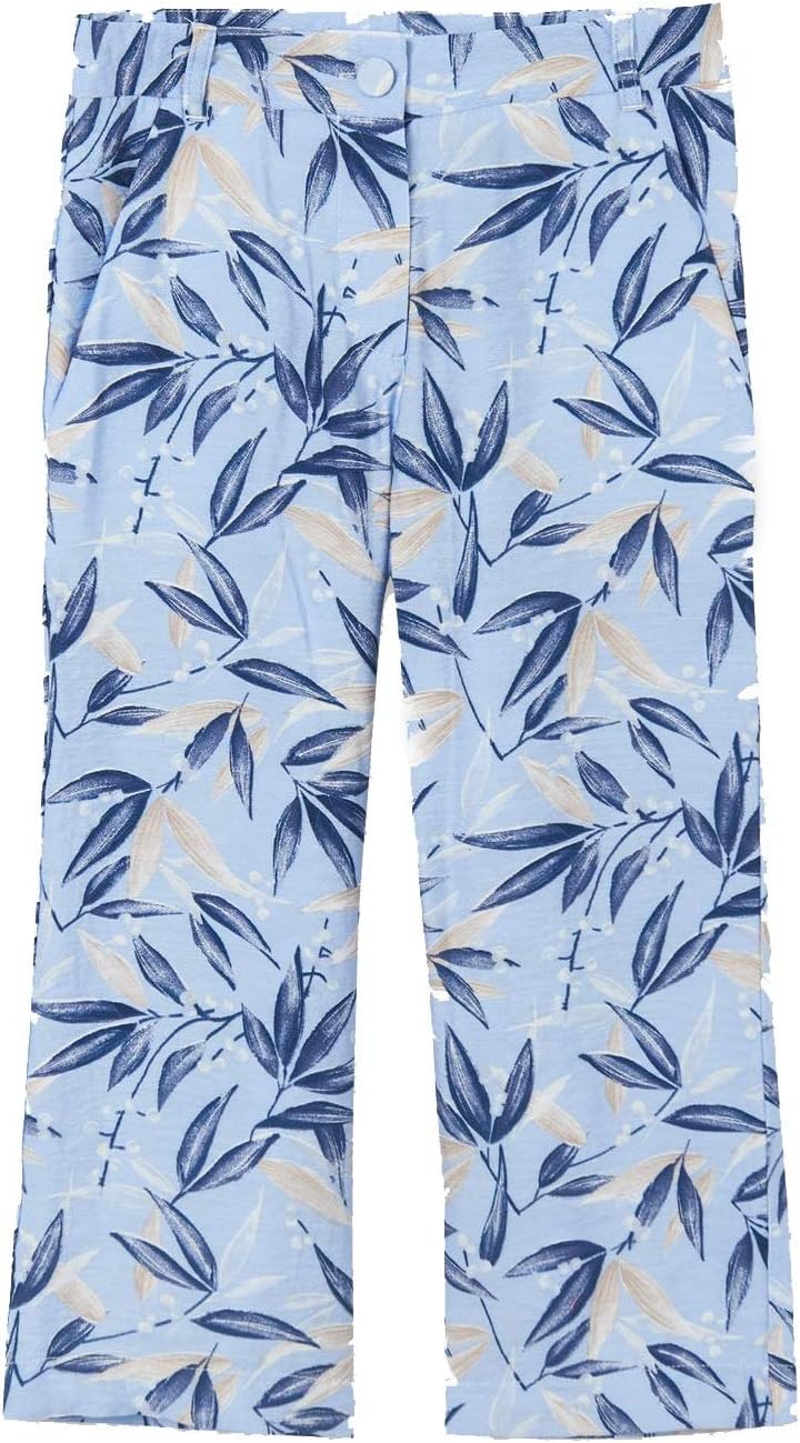 Mayoral Cropped Printed Pant for Girls Sky