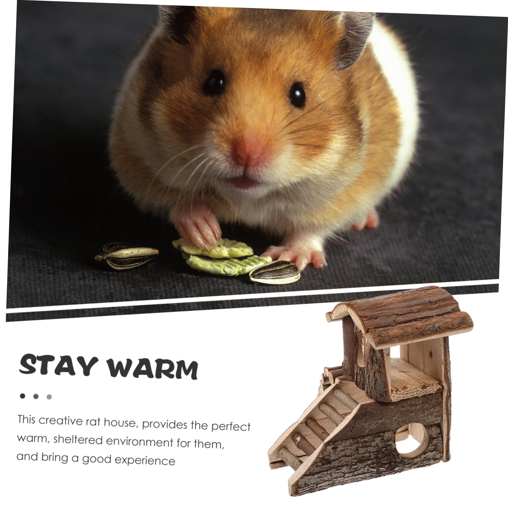 Hamstervilla mit Schlossform, Kreatives Holzhaus in Kaffeefarbe