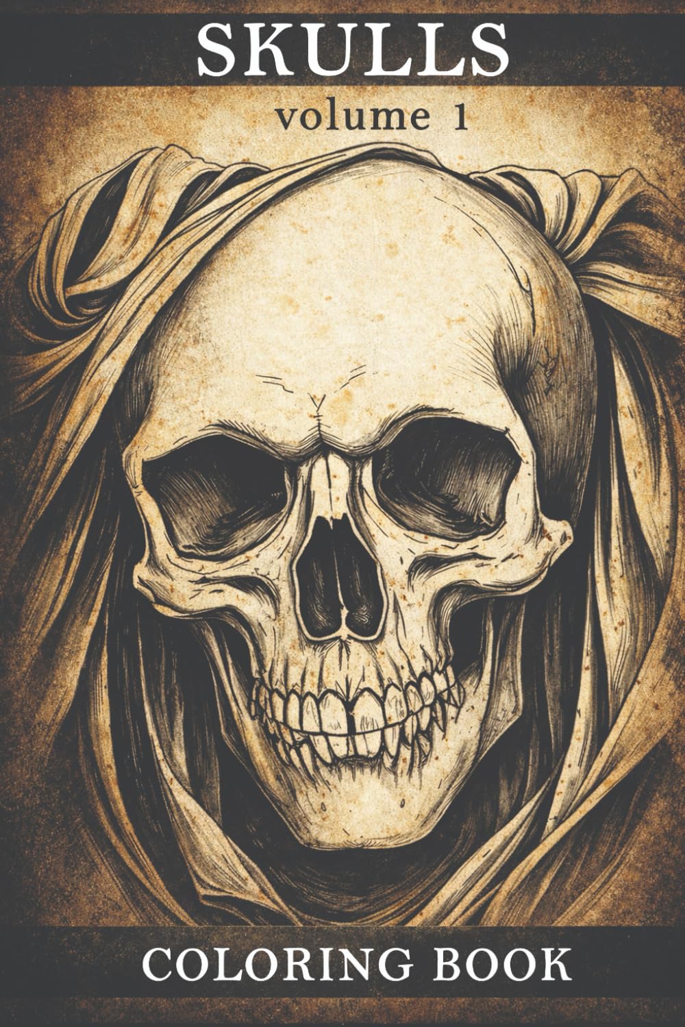 SKULLS: tattoo coloring book (DRAW&FLOW - HIGH QUALITY ART PRACTICE DRAWING AND COLORING BOOKS)