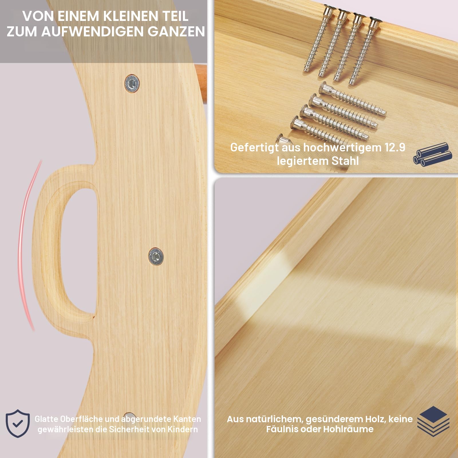 BlueWood 7-in-1 Montessori Kletterdreieck mit Kletterbogen und Rutsche, Holzdreieck für Kleinkinder, Indoor Kletterspielzeug für Kleinkinder, klettergerüst Indoor ab 1 Jahr