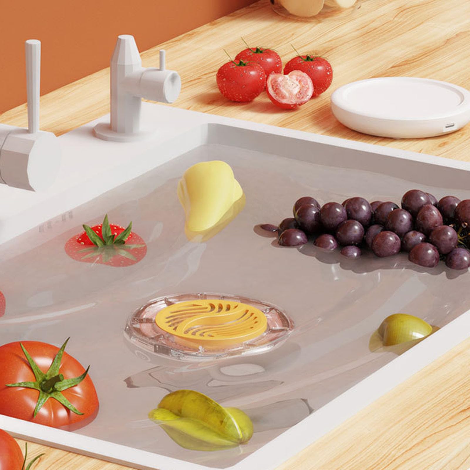 SUNGOOYUE Laveuse de Fruits et Légumes, Machine de Nettoyage sans Fil aux