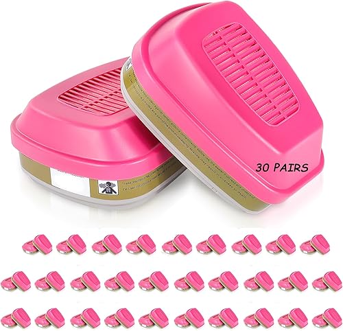 Miniatura 7 de Filtro de cartucho respirador 60926, reemplazo del filtro para piezas frontales mediascompletas 6000,7000 y máscara FF-400, filtro eficaz de vapor