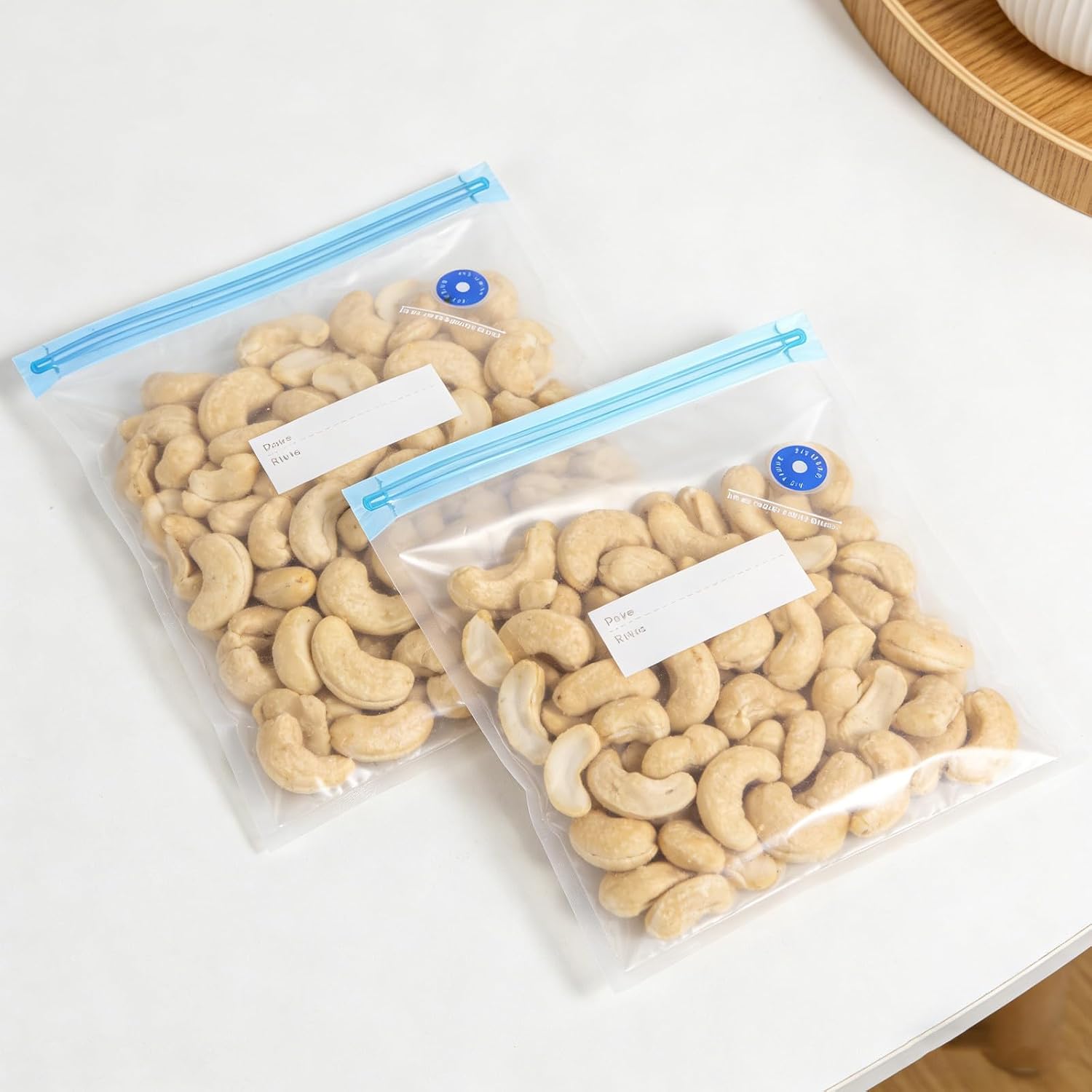 Reusable Vacuum Sealer Food Bags 20pcs Pa PE Airtight for Kitchen