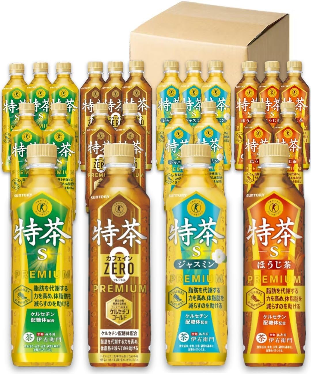 Amazon.co.jp: トクホ 特茶 4種アソート（特茶、ジャスミン、カフェ