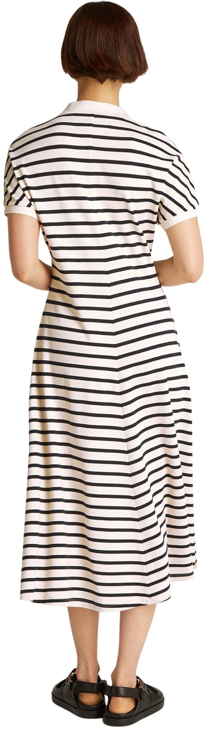 Tommy Hilfiger Damen Polokleid Lyocell Midi-Länge
