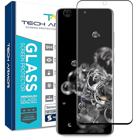 Amazon Com Tech Armor Ballistic Glass 3d Curved Screen Protector Designed For Samsung Galaxy S Ultra 1 Pack Tempered Glass Cell Phones Accessories