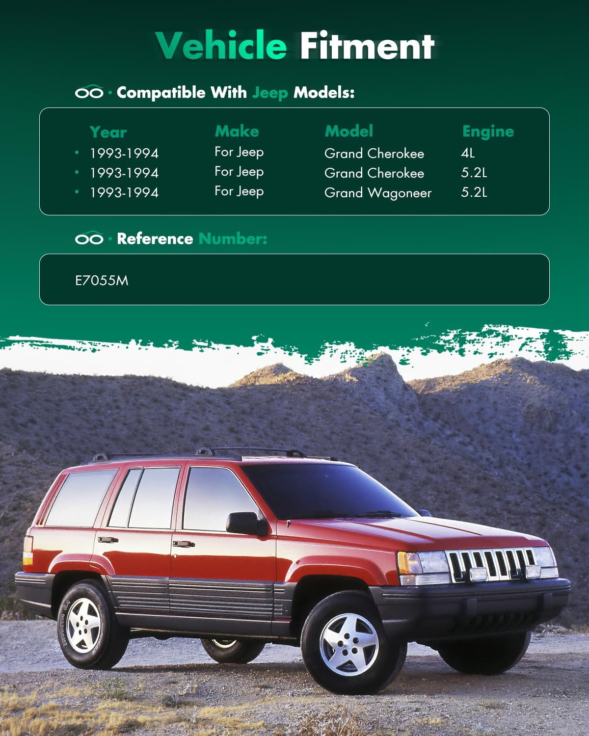 SCITOO Electric Fuel Pump Module Assembly with Sending Unit 1993-1994 for Jeep Grand for Cherokee 4.0L 5.2L,1993 for Jeep Grand Wagoneer 5.2L, Replace OE E7055M