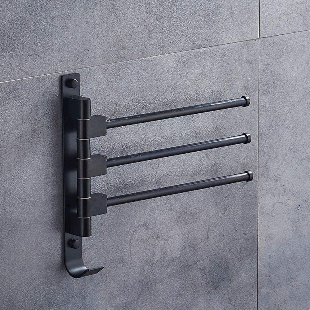 Porte-serviettes mural pivotant anti-humidité pour optimiser les petits espaces