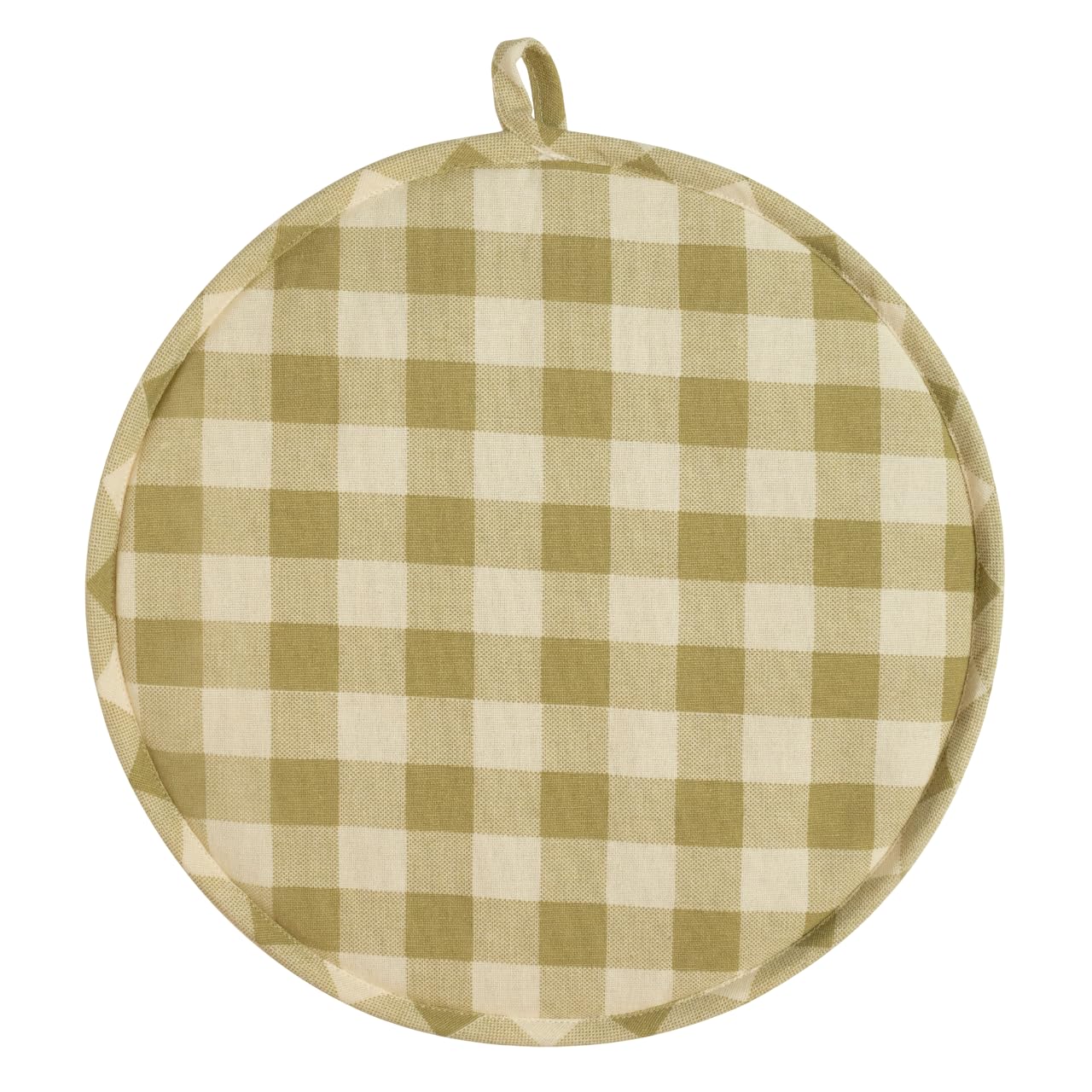 Anna Michelle Cotton Hob Covers 36 cm Cotton Hob Mats with Terry Towelling Base for Gas, Oil, Electric and Induction Single Hob Protector (Green)