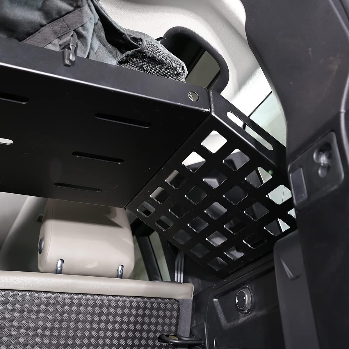 YIWANG Black Aluminum Alloy Car Trunk Storage Basket Organizer For Land Rover Defender 110 2020-2022 Auto Accessories (Trunk Luggage Storage Carrier)