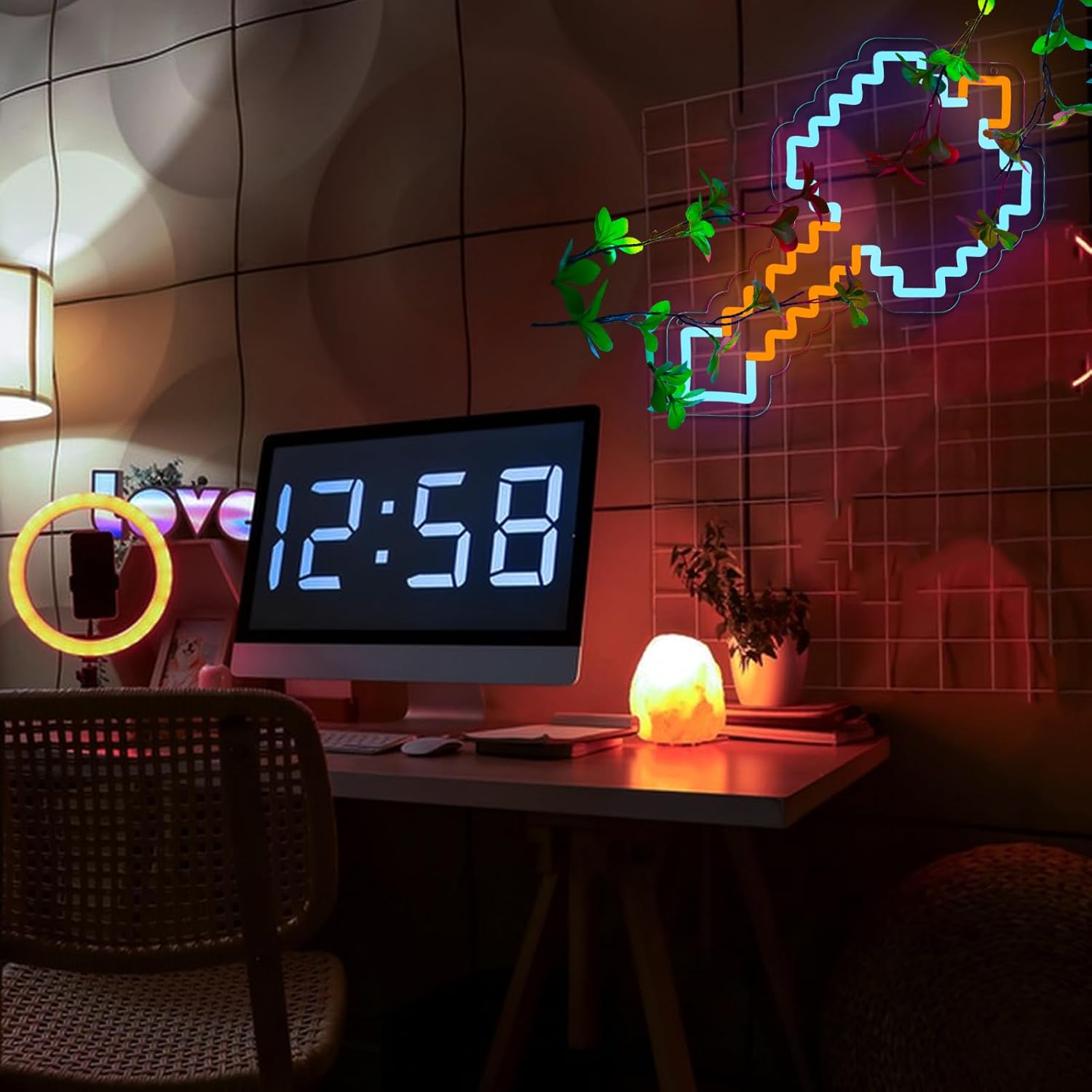 Hammer Neon Signs for Wall Decor，LED Neon Lights for Gameroom、Man Cave，Birthday、Christmas Gifts for kids
