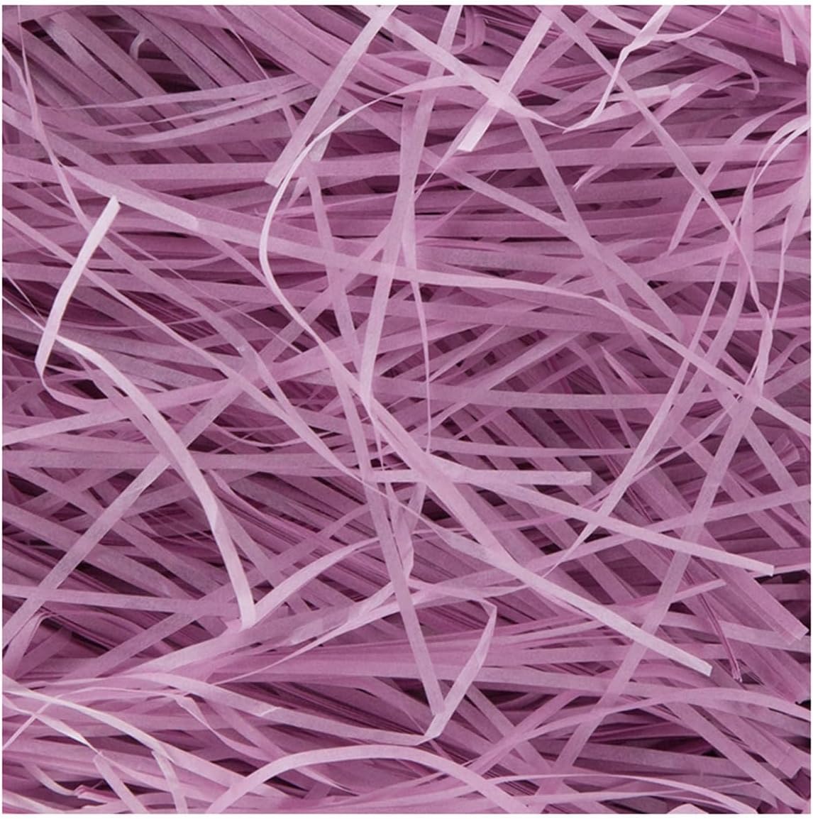 Queenbox 3.5oz Solid Raffia Grass Gift Box Filler Shredded Crinkle Raffia Paper Filling for Wrapping Gift, DIY Decoration, Purple Red