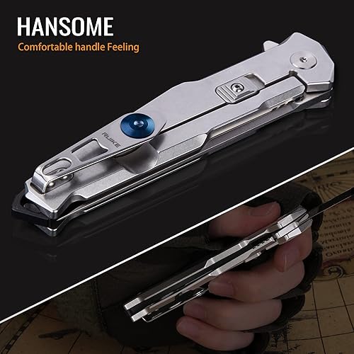 Miniatura 2 de Cuchillo táctico plegable de bolsillo para hombres, hoja de acero inoxidable 14C28N, bloqueo de marco, mango G10, pequeños cuchillos de camping EDC