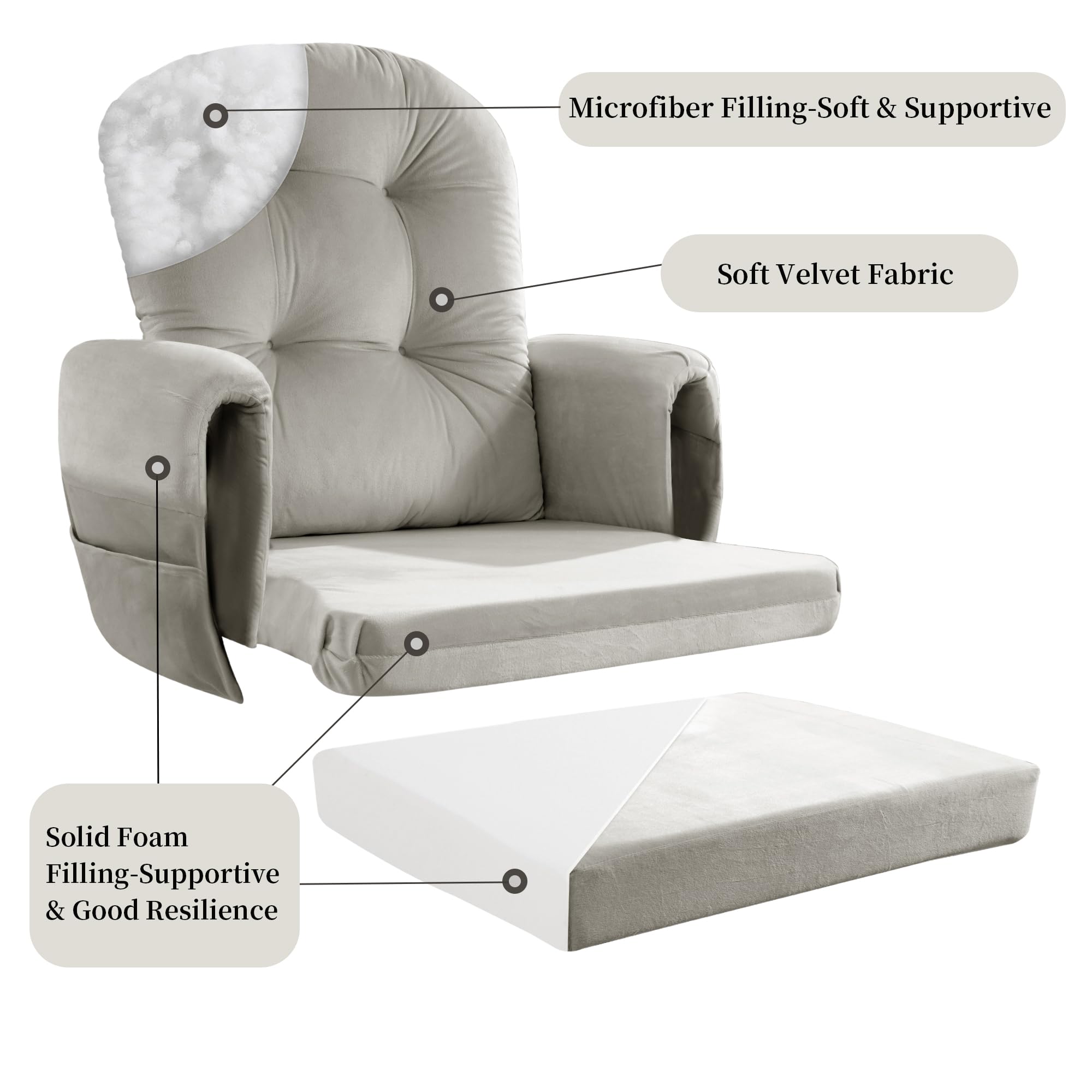 FABRICK × have a good time CUSHION Amazon.com: HOMBYS Glider Rocker Replacement Cushions 5 PCS with