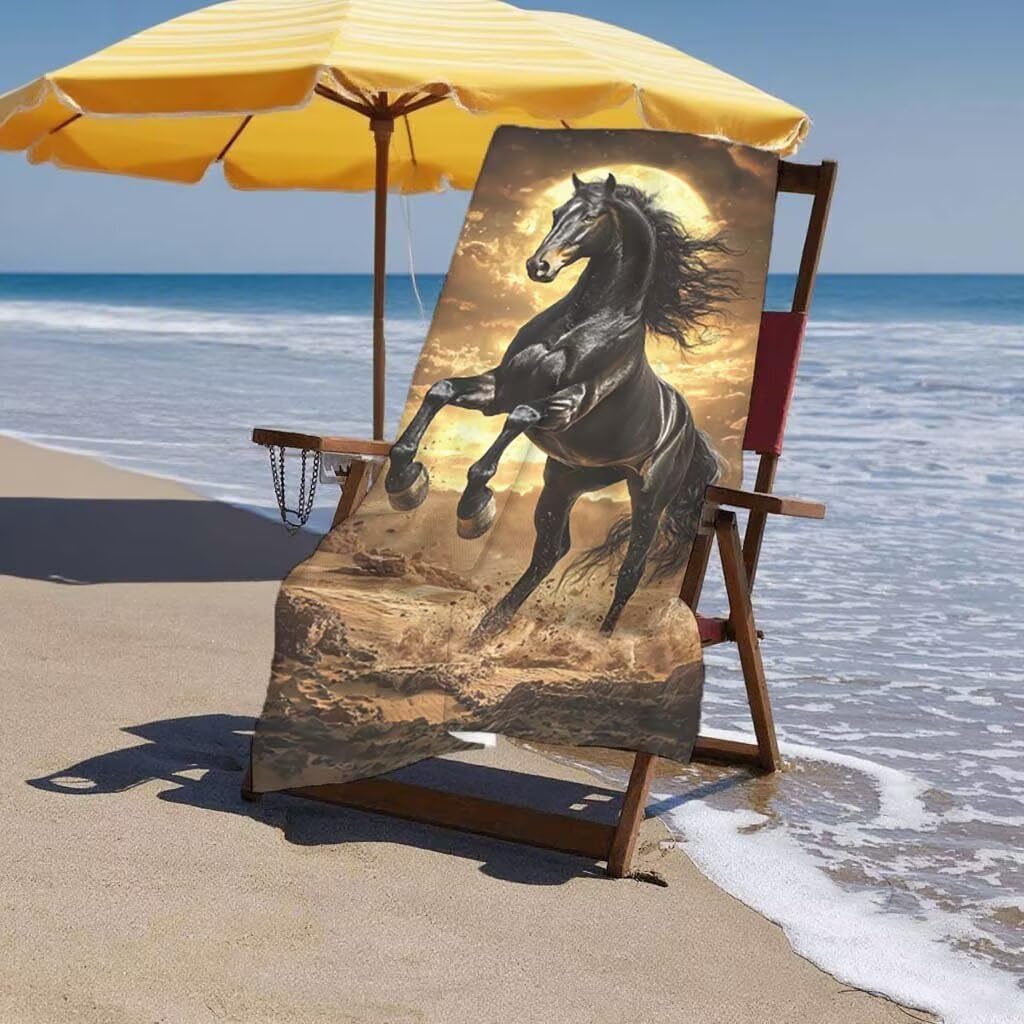 Telo Mare XXL 220x100cm/35x70cm, 2 Set Telo Mare Microfibra Freddo Asciugamano Palestra Uomo, Antisabbia, Leggero, Asciugatura Rapida, Teli da Spiaggia Grandi Accessori per Camping Natation Yoga E-75